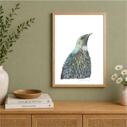 Tūī - Coloured Pencil Art Print